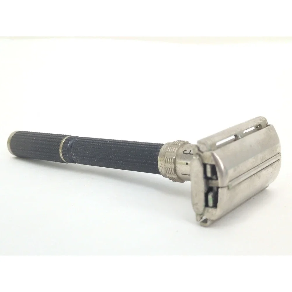 1969 Gillette Super Adjustable Black Beauty O4 Vintage Safety Razor